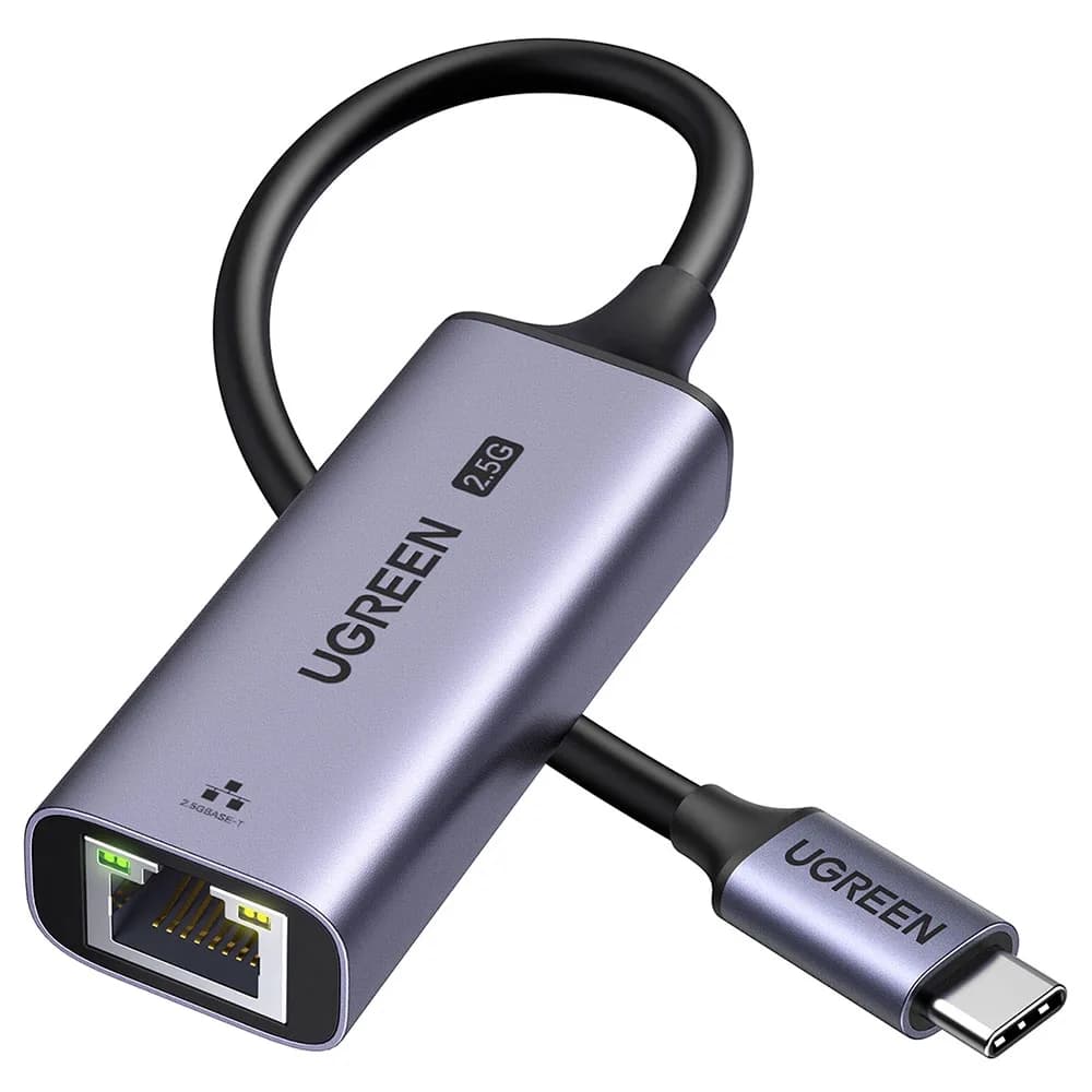 Adaptador USB Ugreen USB-C 3.0 para RJ45 2.5GB Cinza - CM648