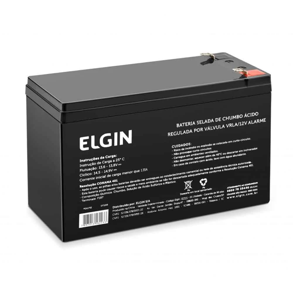 BATERIA 12V 7AH PARA NOBREAK SELADA DE CHUMBO VRLA 82293 ELGIN