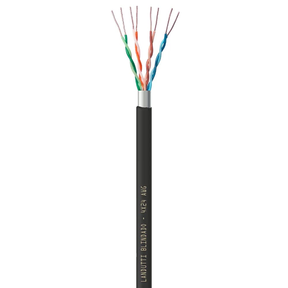 CADE DE REDE CAT5E F-UTP CMX LANDUTTI BLINDADO 100M PT CONDUTTI