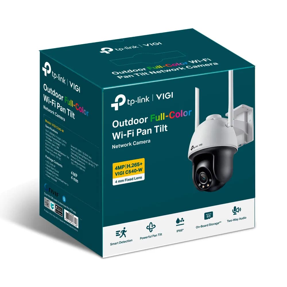 CAMERA IP EXTERNA PAN/TILT 4MP COLORIDA WI-FI TP-LINK VIGI C540-W(4mm)