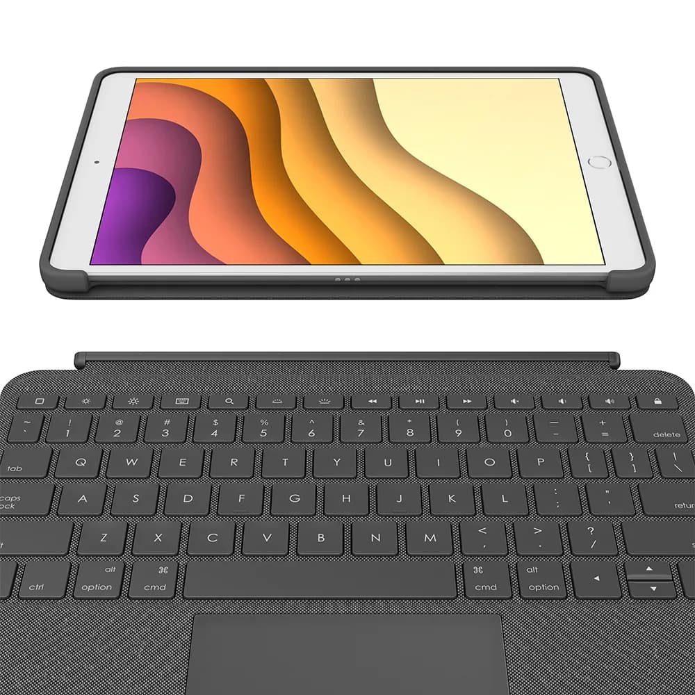 CAPA COM TECLADO E TOUCH PAD LOGITECH P/ IPAD PRO 10,5" E AIR 3° GERACAO