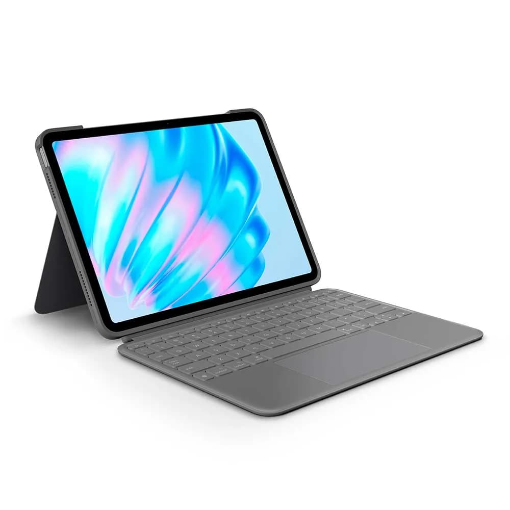 Capa com Teclado Logitech para iPad 11" 5° e M2 Cinza - 920-012626