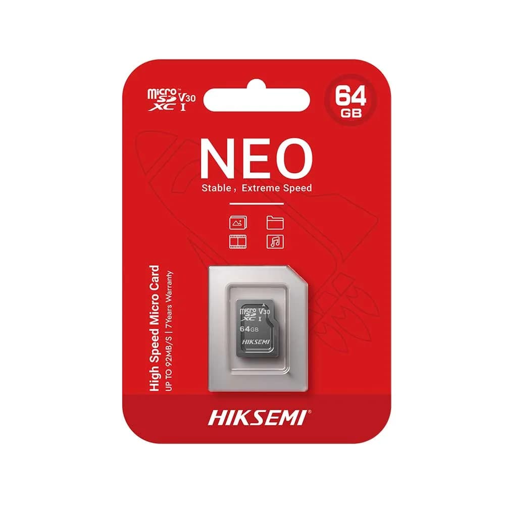 CARTAO DE MEMORIA SD HIKSEMI CLASS 10UHS-I 64GB - HS-TF-C1/64G