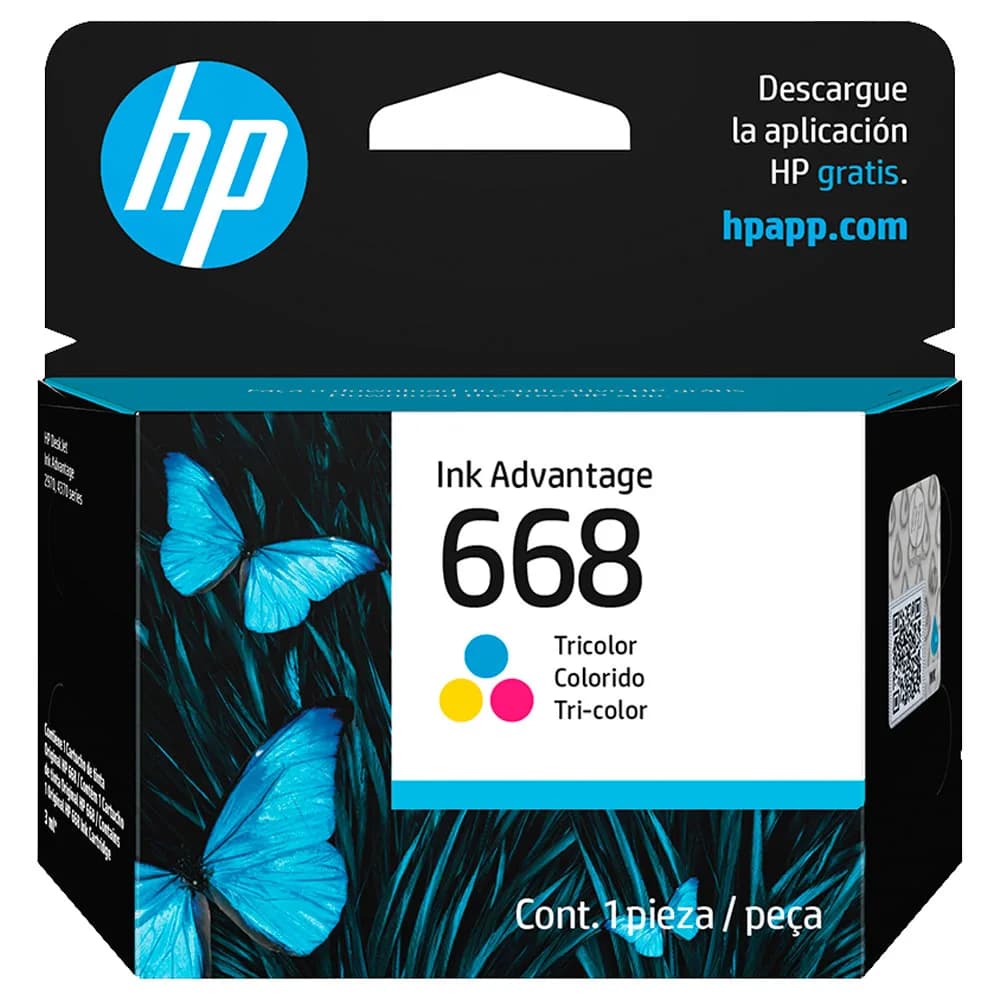 Cartucho HP 7FP36VL 668 Tricolor