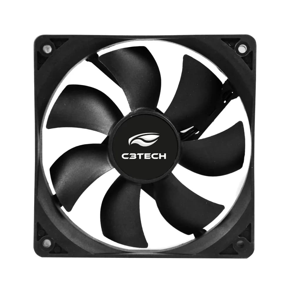 COOLER PARA GABINETE C3TECH 80X80X25MM PRETO - F7-50BK