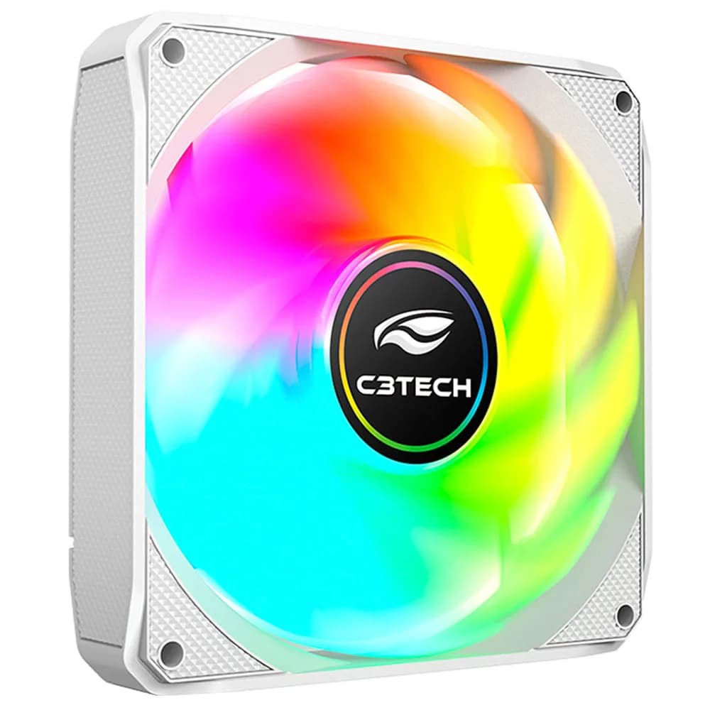COOLER PARA GABINETE C3TECH RGB BRANCO F9-L180WHM 120MM