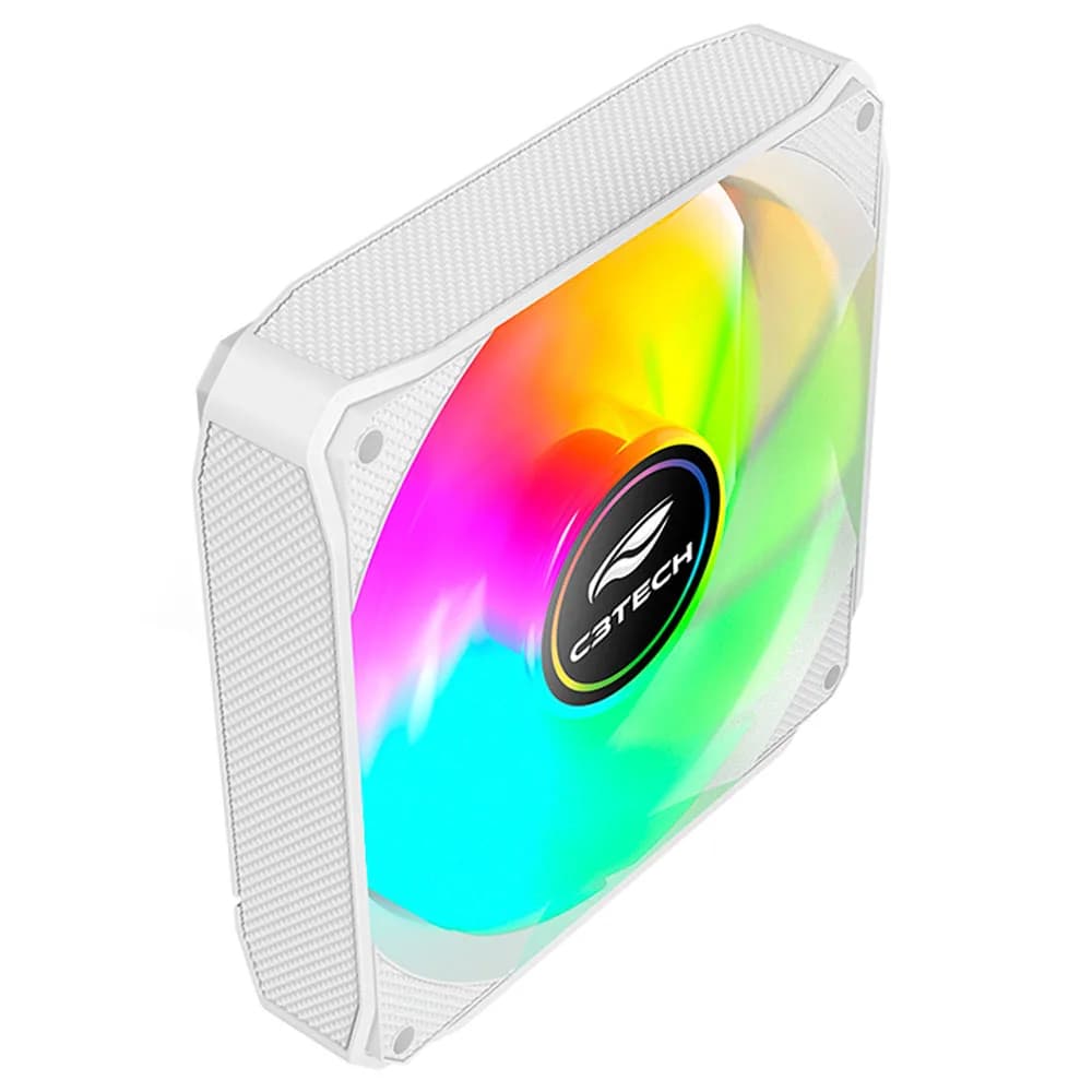 COOLER PARA GABINETE C3TECH RGB BRANCO F9-L180WHM 120MM