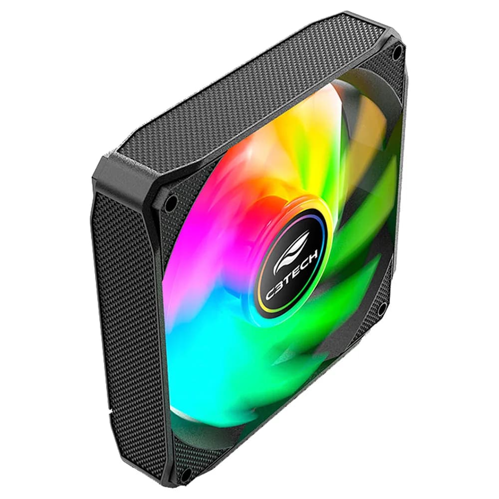 COOLER PARA GABINETE C3TECH RGB PRETO F9-L180BKM 120MM