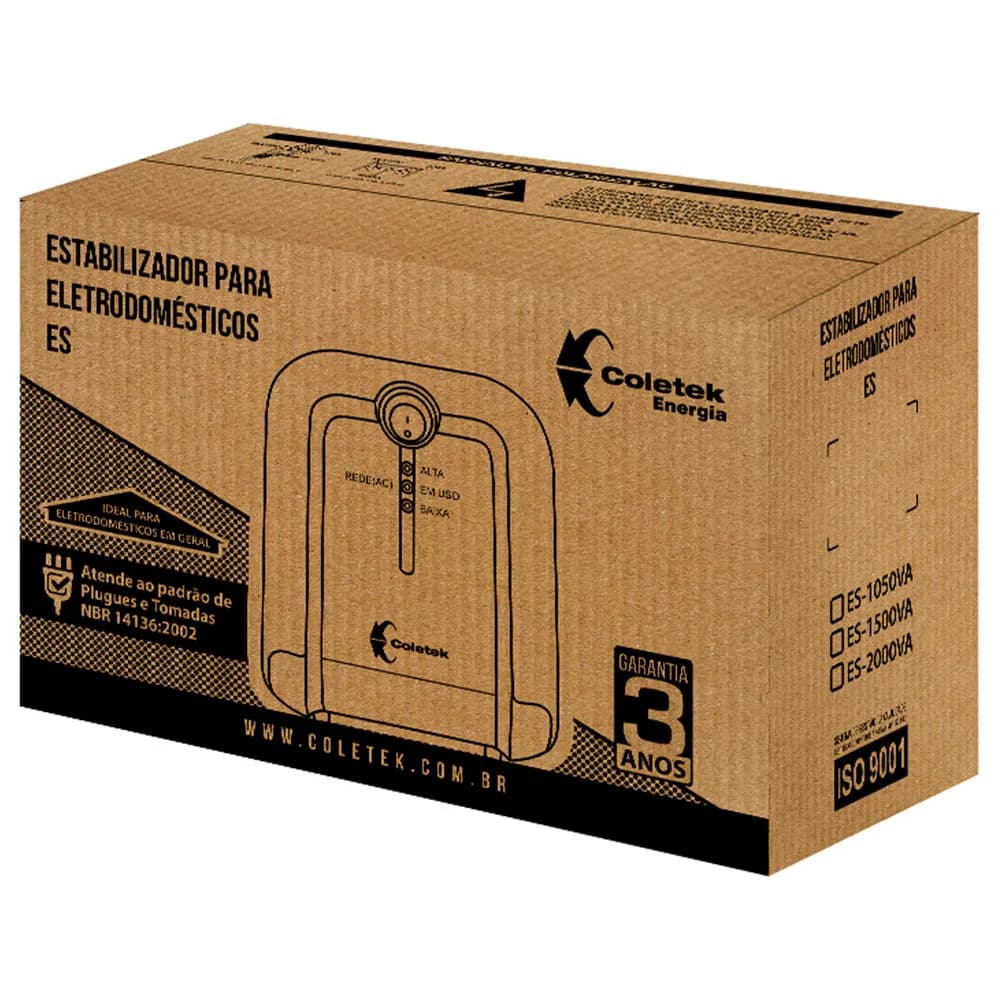 ESTABILIZADOR COLETEK ES-2000VA BIVOLT AUTOMATICO/115V