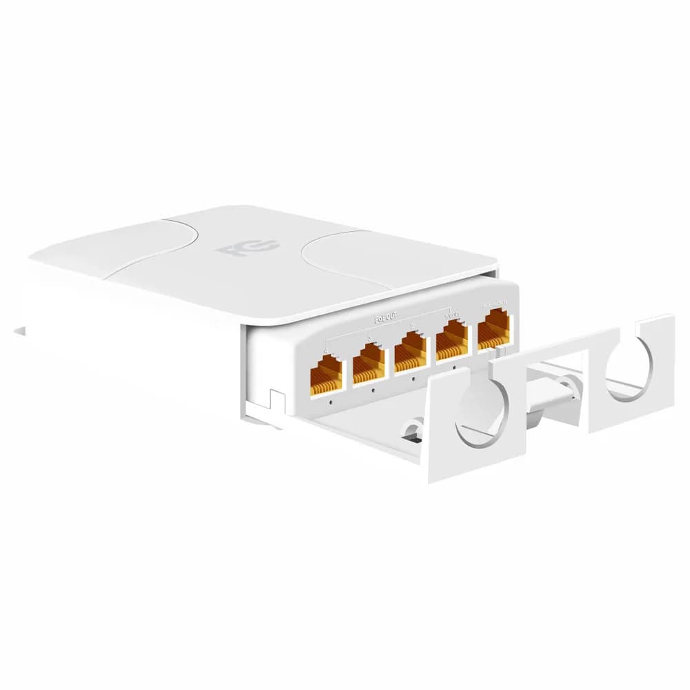 Extensor PoE de 5 Portas Gigabit FCPOEX1000 FC Fontes