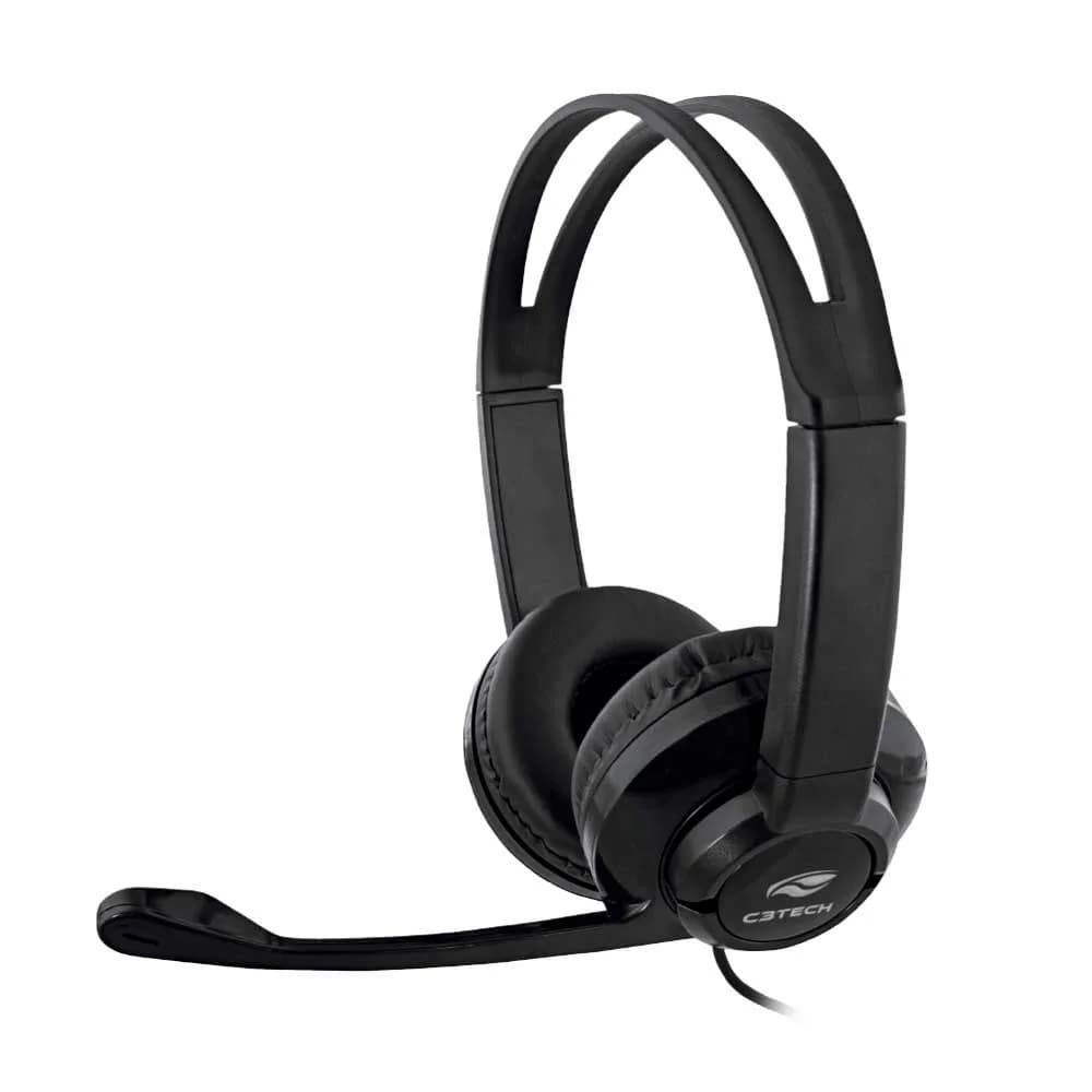 FONE DE OUVIDO C3TECH C/MIC P2 3.5MM PRETO - PH-120BK