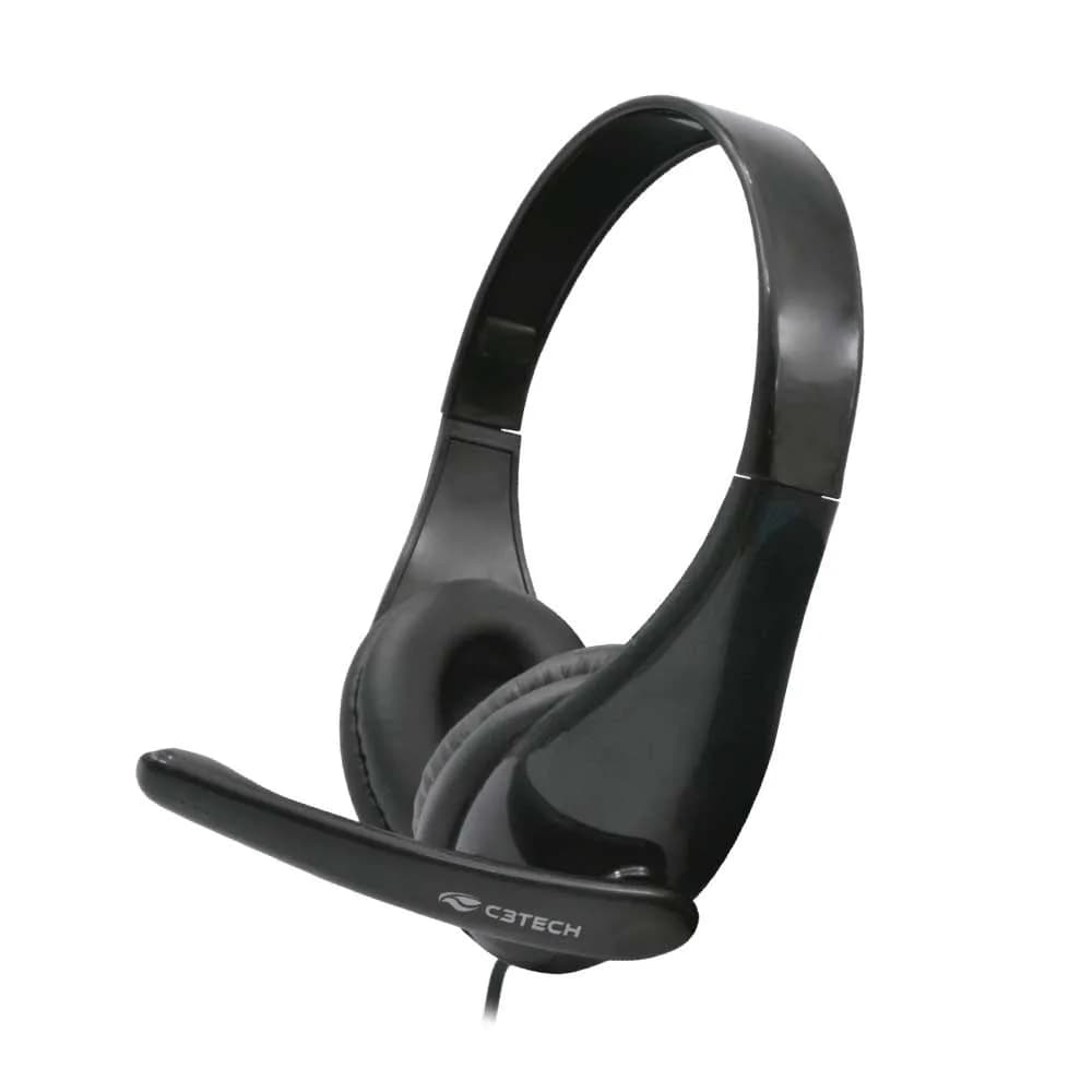 FONE DE OUVIDO C3TECH C/MIC USB PRETO - PH-340BK