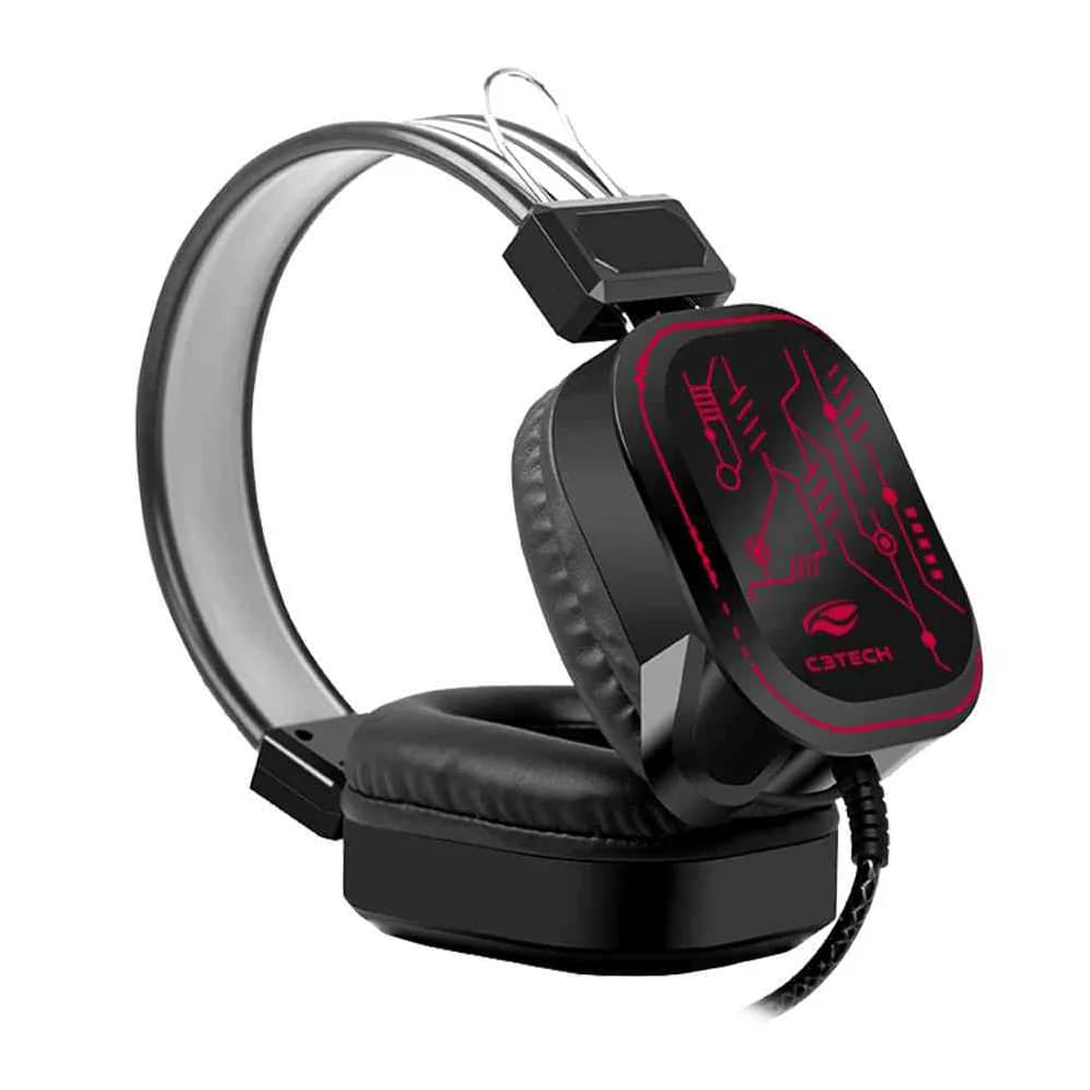FONE DE OUVIDO C3TECH MIC GAMER CRANE USB PRETO - PH-G320BKV2