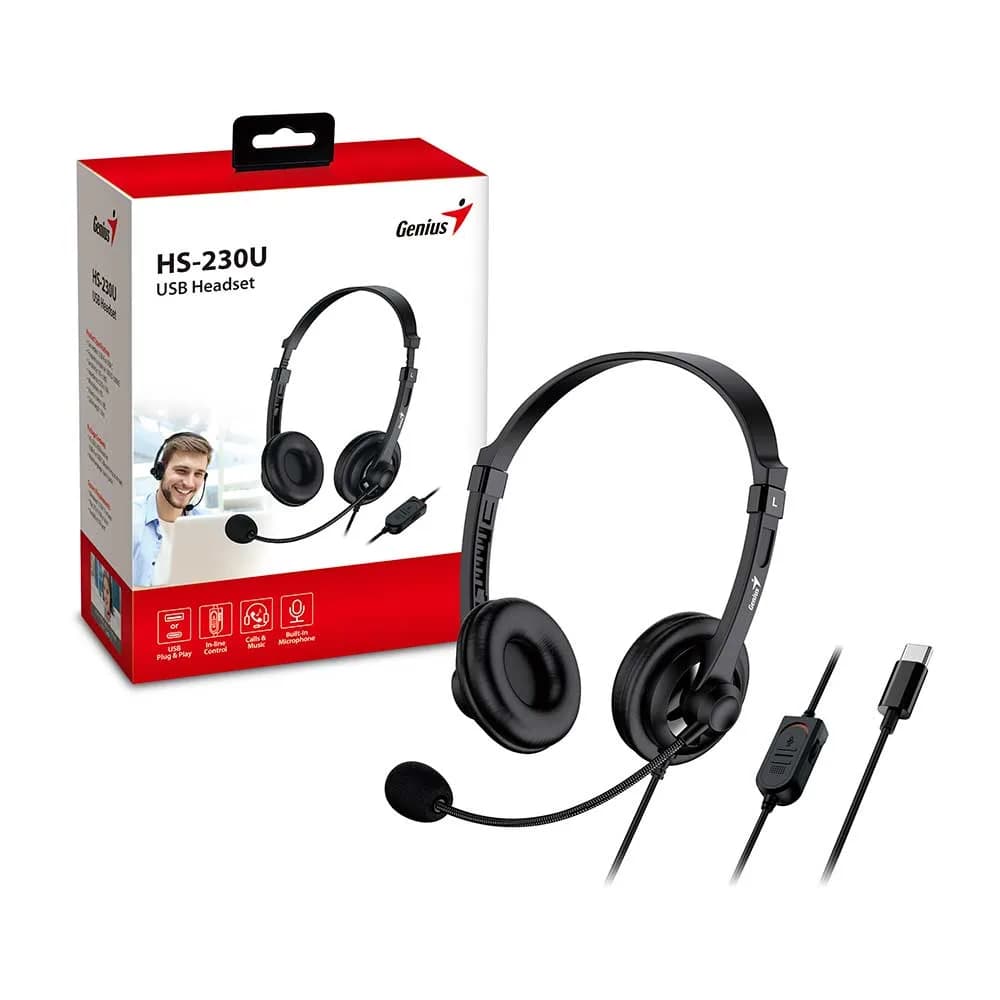 FONE DE OUVIDO MIC GENIUS HS-230U USB-C
