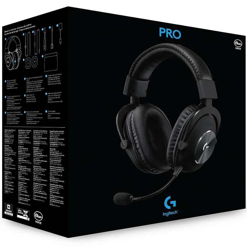 FONE DE OUVIDO MIC LOGITECH GAMER PRO X LIGHTSYNC S/FIO