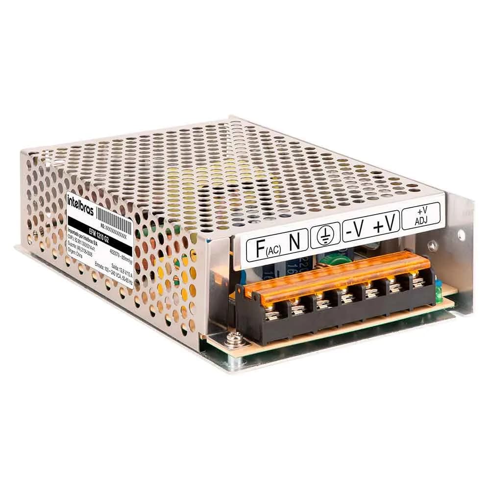 FONTE GRADEADA COLMEIA INTELBRAS 12V 10A BIVOLT MULTIUSO EFM 1210 G2