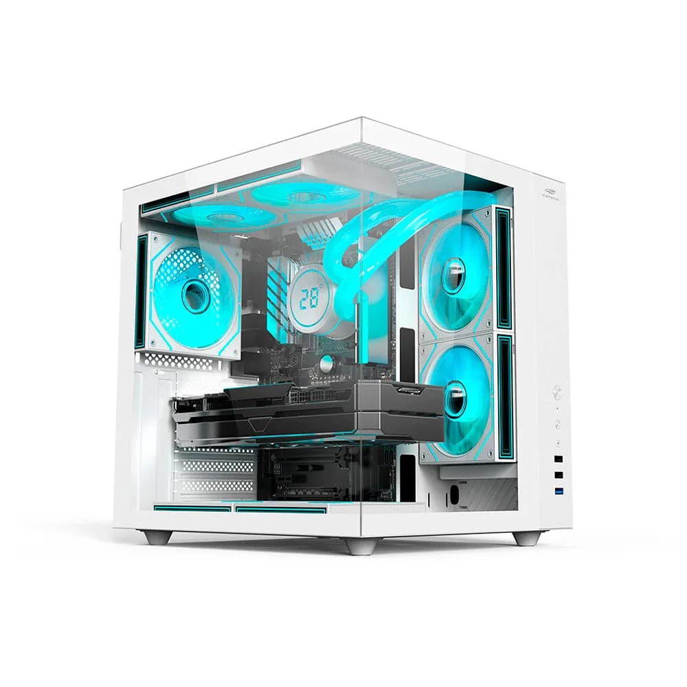 Gabinete Gamer C3Tech Aquarius MT-G920WH sem Fonte Branco