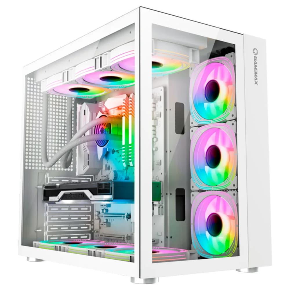 Gabinete Gamer GameMax Lucent BK Mid Tower ATX Branco - X214100901520