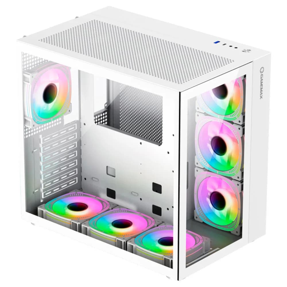 GABINETE GAMER GAMEMAX LUCENT BK MID TOWER ATX BRANCO - X214100901520