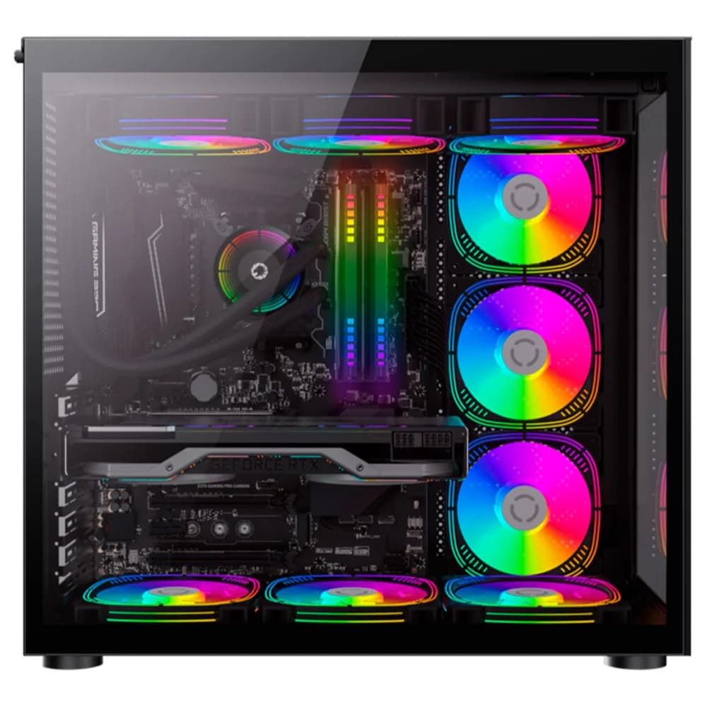 GABINETE GAMER GAMEMAX LUCENT BK MID TOWER ATX PRETO - X214100901711