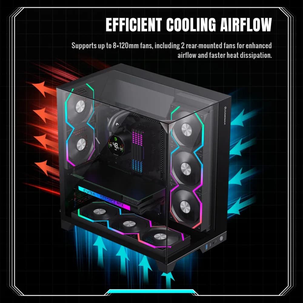 GABINETE GAMER GAMEMAX LUCENT PRO MID TOWER ATX PRETO - 010000563