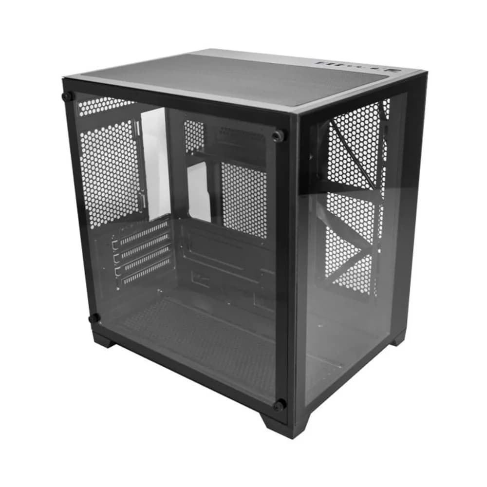GABINETE GAMER K-MEX AQUARIO CG-0415 PRETO MICRO ATX SEM FAN
