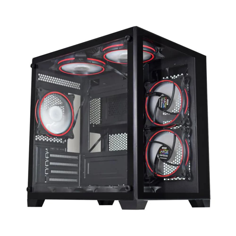 GABINETE GAMER K-MEX AQUARIO CG-0415 PRETO MICRO ATX SEM FAN