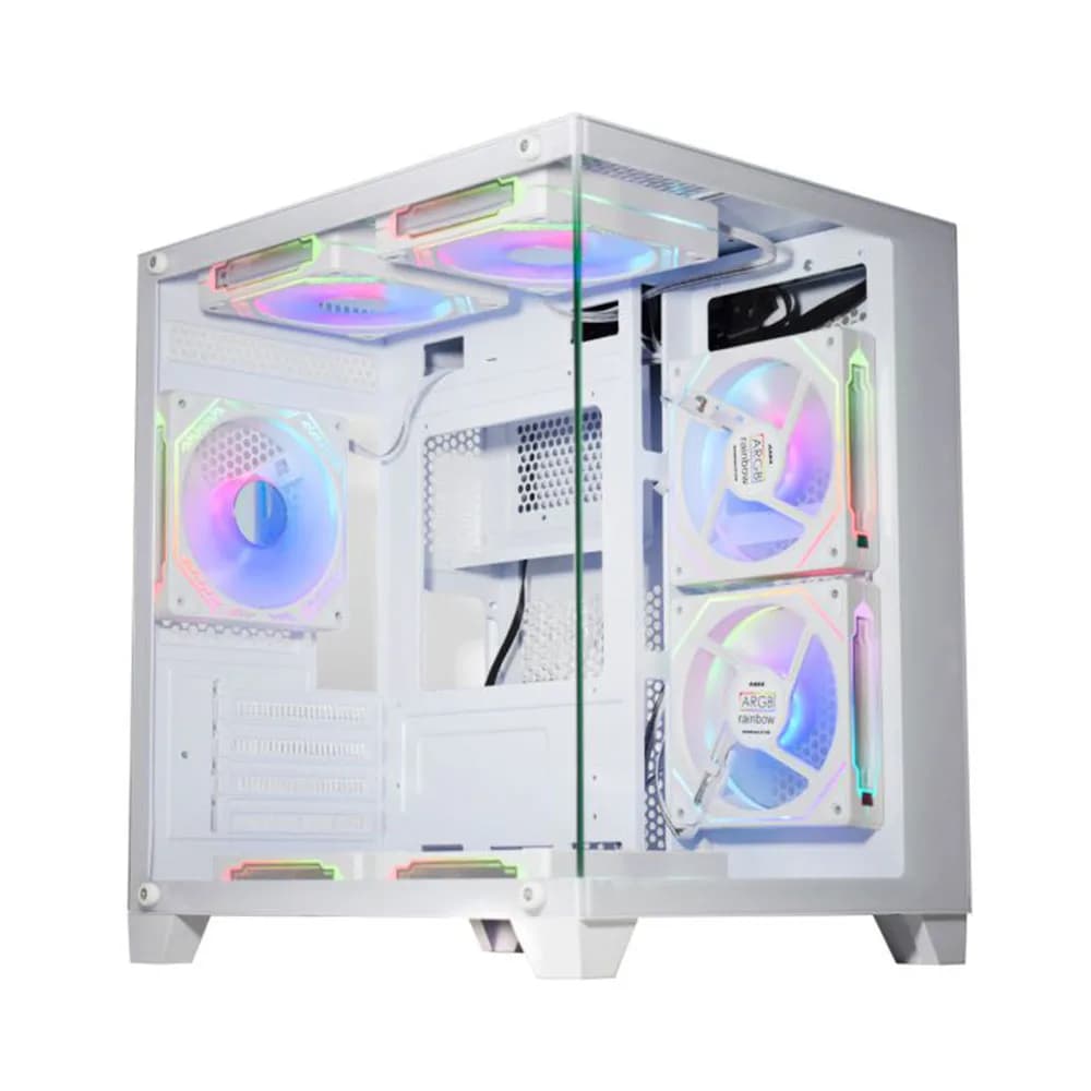 GABINETE GAMER K-MEX AQUARIO CG-W305 BRANCO MICRO ATX SEM FAN