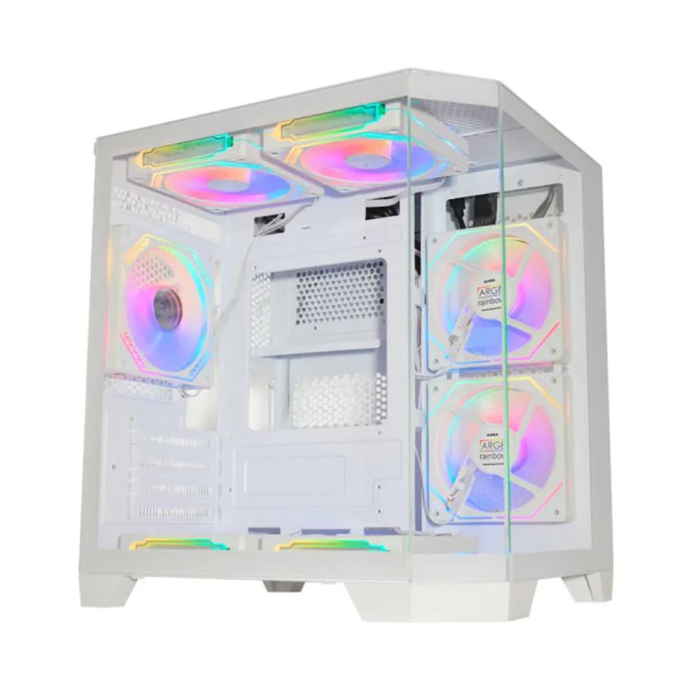 GABINETE GAMER K-MEX AQUARIO CG-W620 ANGULO BRANCO MICRO ATX SEM FAN