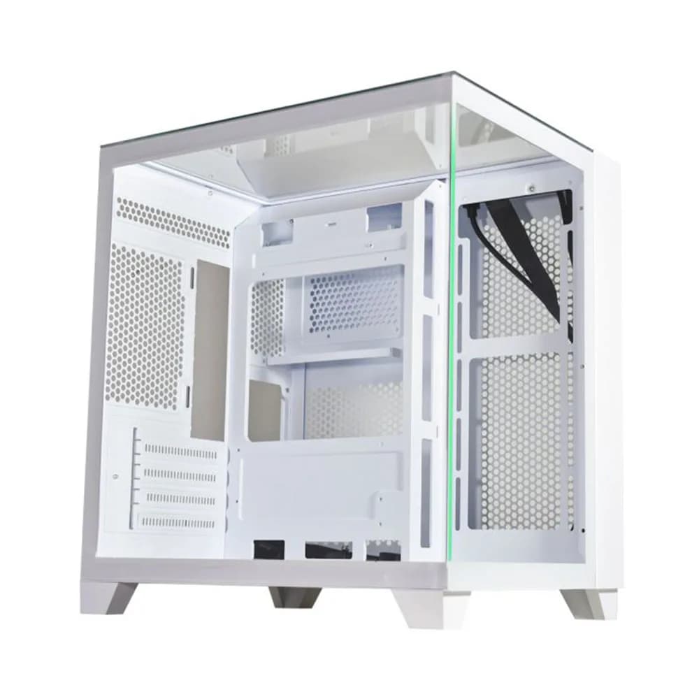 GABINETE GAMER K-MEX AQUARIO CG-W725 VISAO BRANCO MICRO ATX SEM FAN