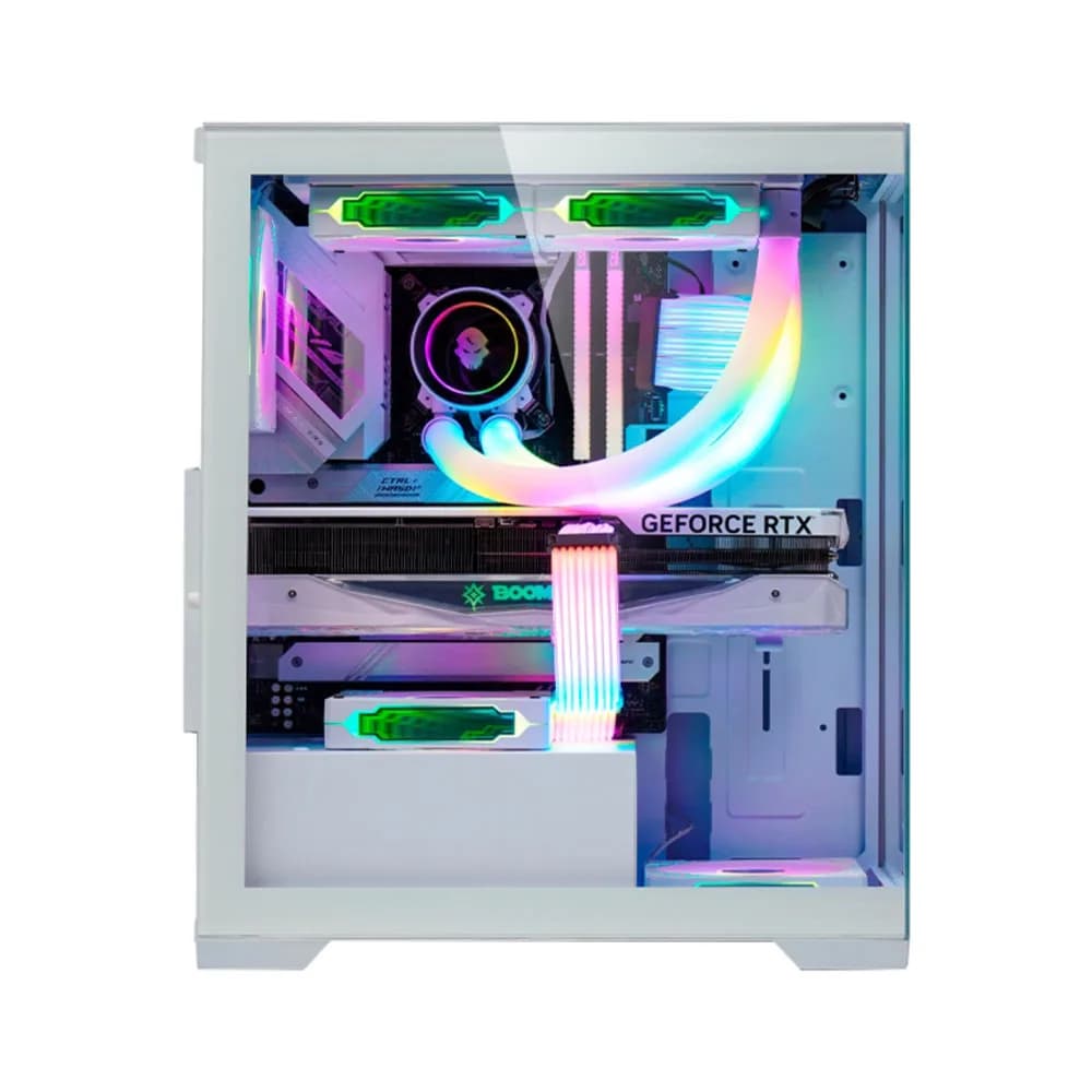 GABINETE GAMER K-MEX AQUARIO POSEIDON ATX WHITE W1G4
