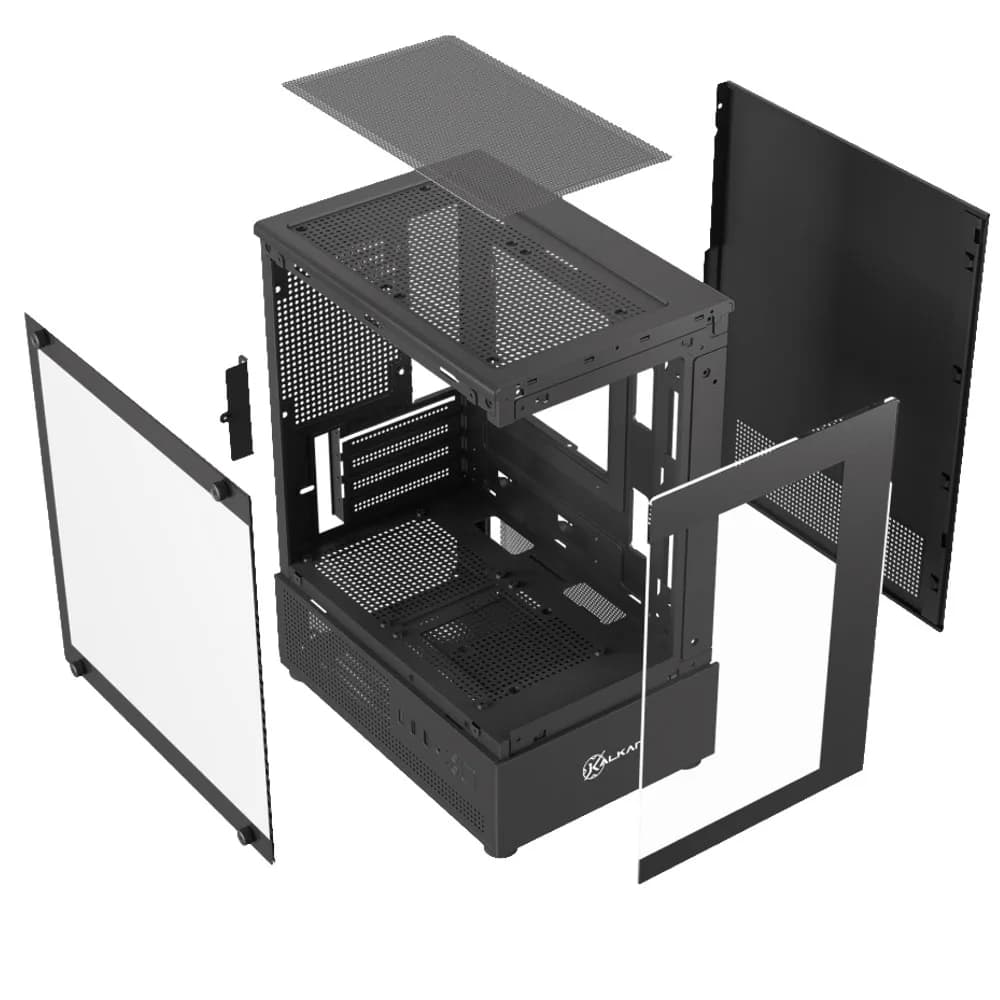 GABINETE GAMER KALKAN HAKON PRETO SEM FAN KLK00080