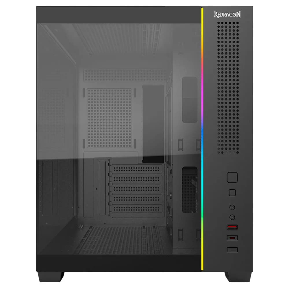 GABINETE GAMER REDRAGON WIDELOAD MINI LITE RGB MICRO ATX PRETO CA-611B
