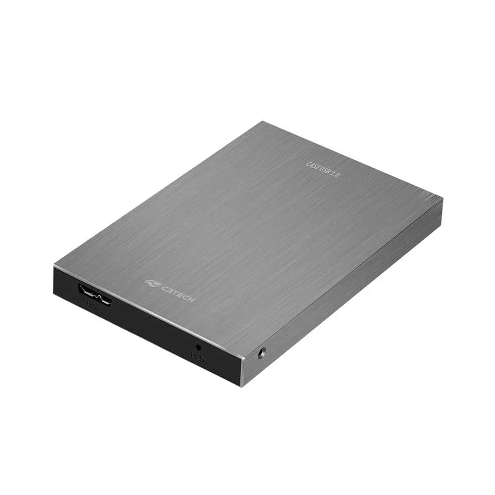 Gaveta C3Tech para HD Externo 2,5" USB 3.0 CH-400SI Prata