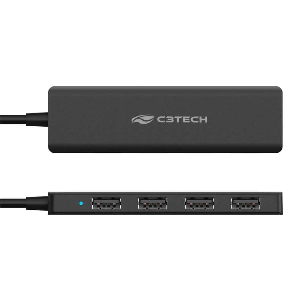 HUB USB C3TECH 2.0 4 PORTAS USB-USBC PRETO HU-C230BK