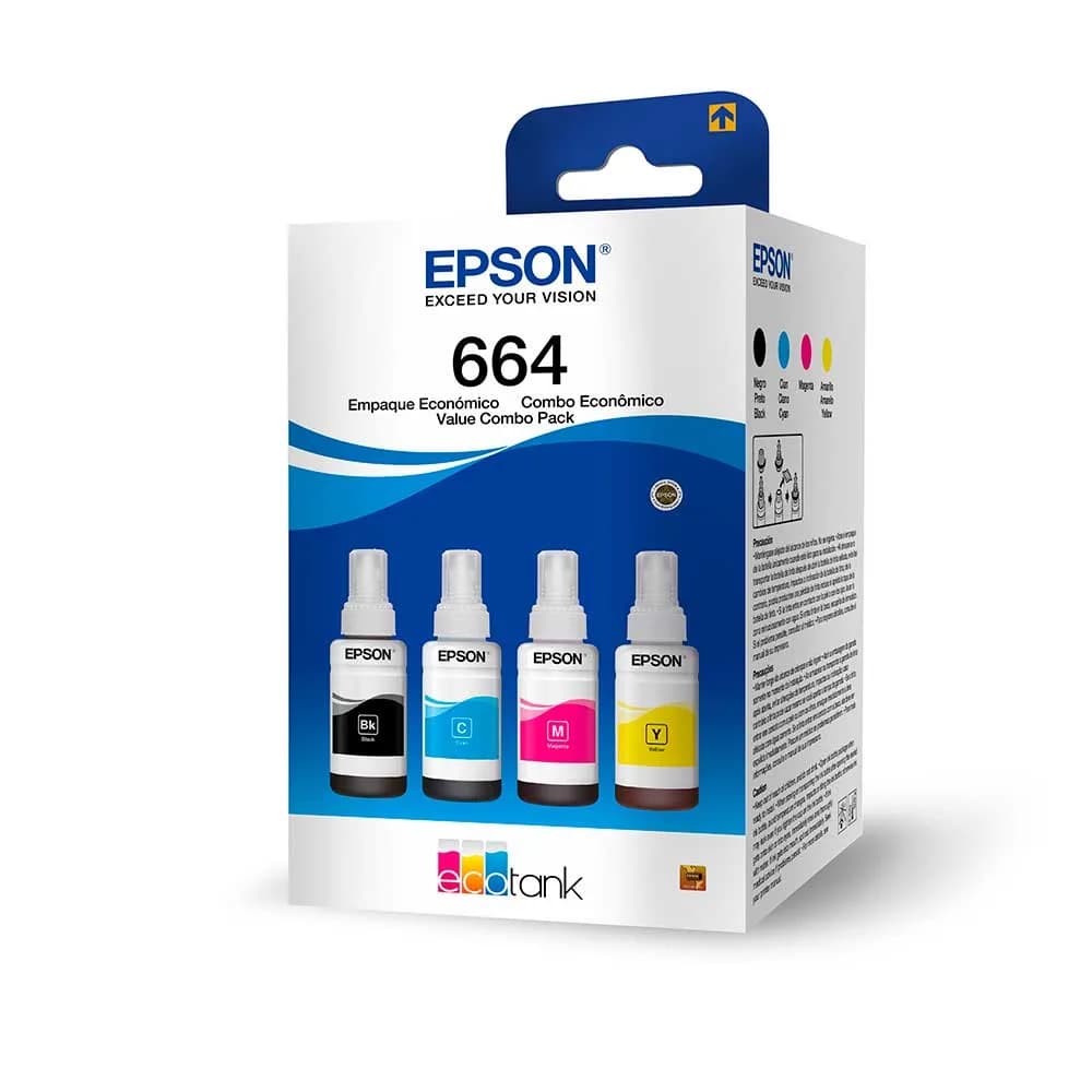 KIT GARRAFA EPSON 4 CORES T664