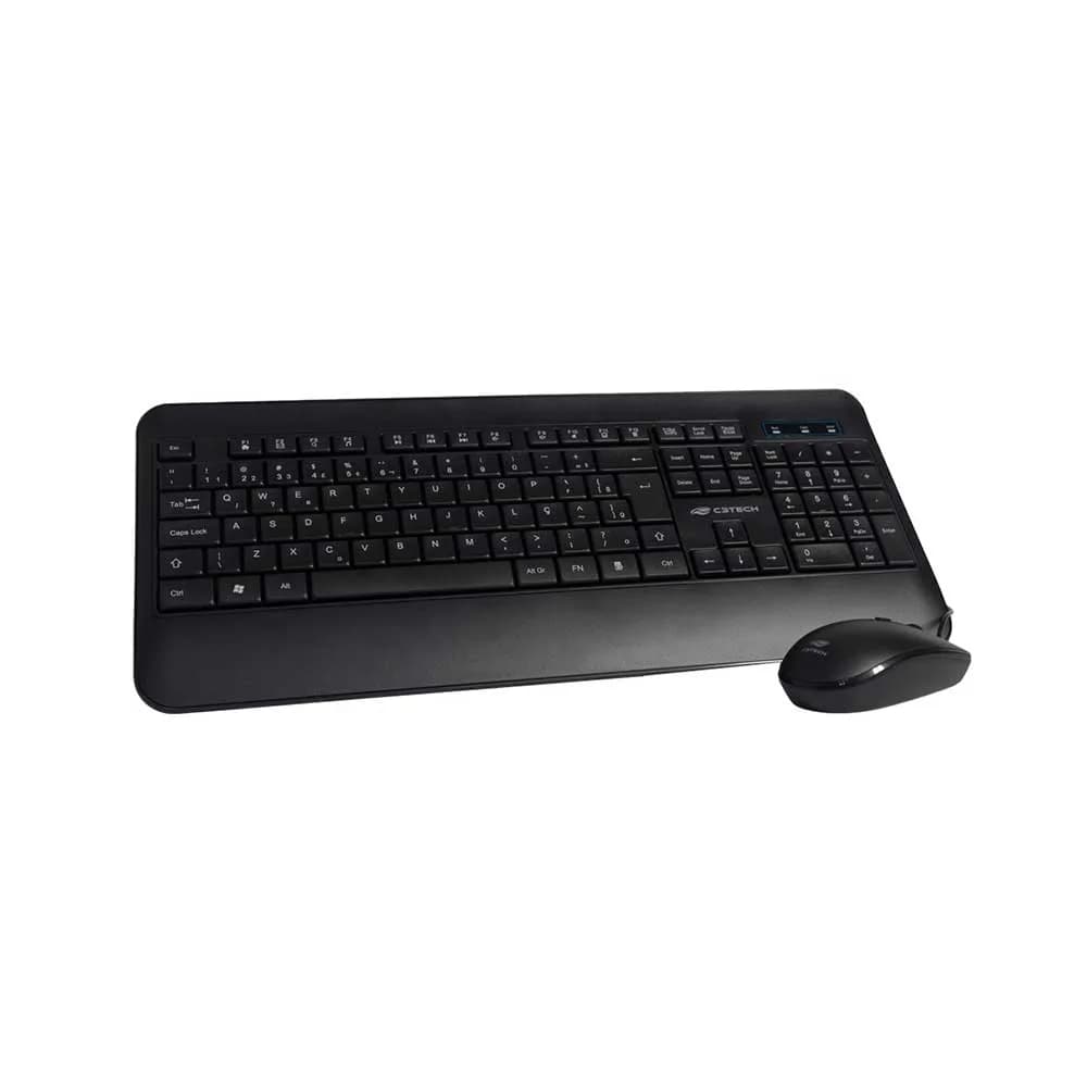 KIT MOUSE E TECLADO C3TECH COM FIO USB PRETO KT-200BK