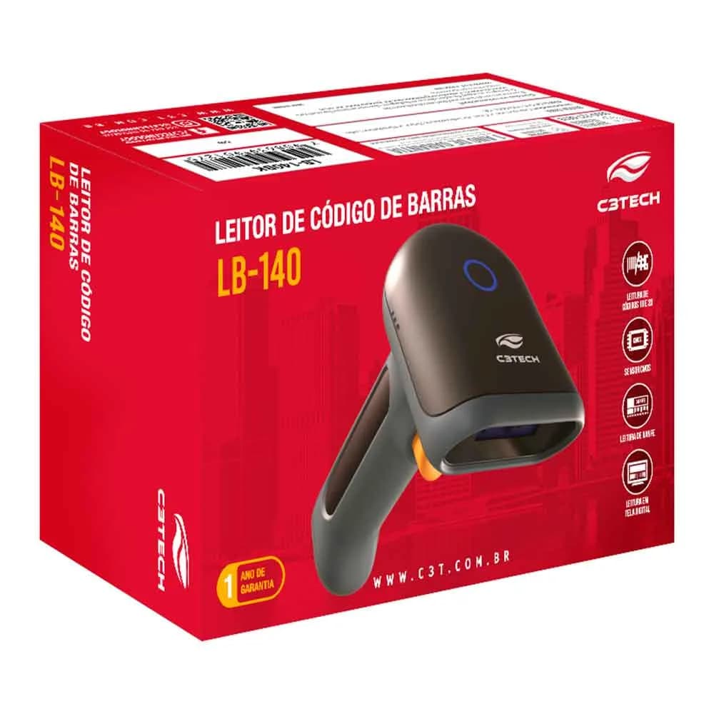LEITOR DE CODIGO DE BARRAS USB C3TECH 1D/2D LB-140BK