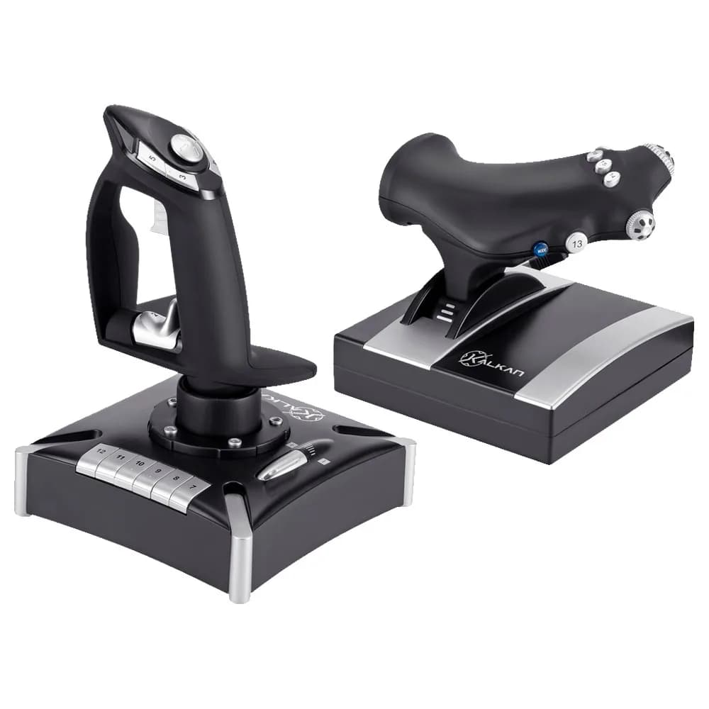 MANCHE E ACELERADOR PARA SIMULADOR DE VOO KALKAN MOBIUS PRETO KLK00006