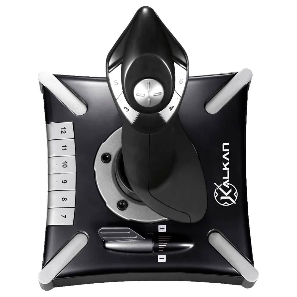 MANCHE E ACELERADOR PARA SIMULADOR DE VOO KALKAN MOBIUS PRETO KLK00006