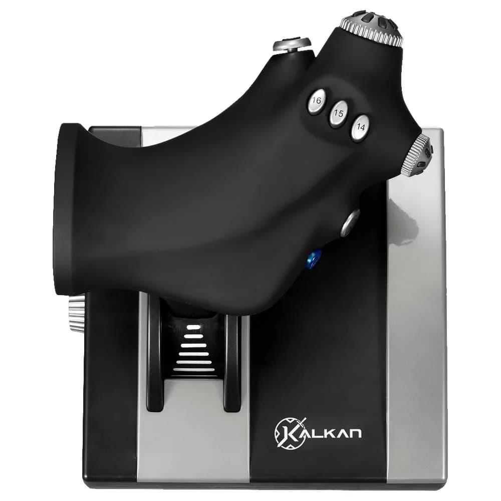 MANCHE E ACELERADOR PARA SIMULADOR DE VOO KALKAN MOBIUS PRETO KLK00006