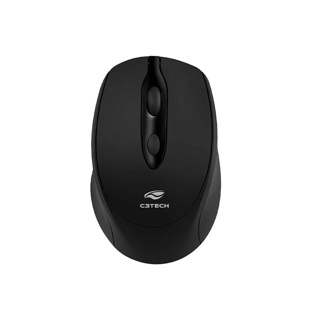 MOUSE C3TECH SEM FIO RECARREGAVEL BLUETOOTH E RECEPTOR M-BT30BK