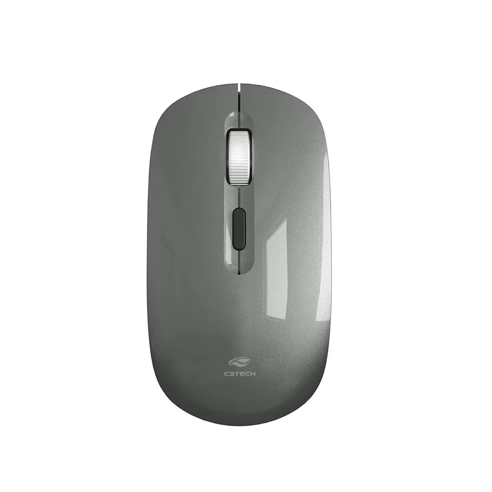 MOUSE C3TECH SEM FIO RECARREGAVEL M-W80GY CINZA