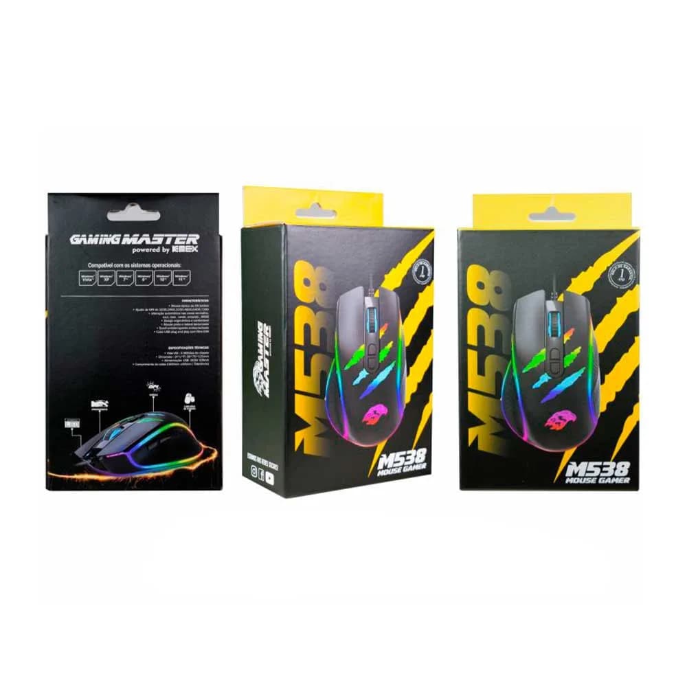 MOUSE GAMER K-MEX GARRA RGB M538