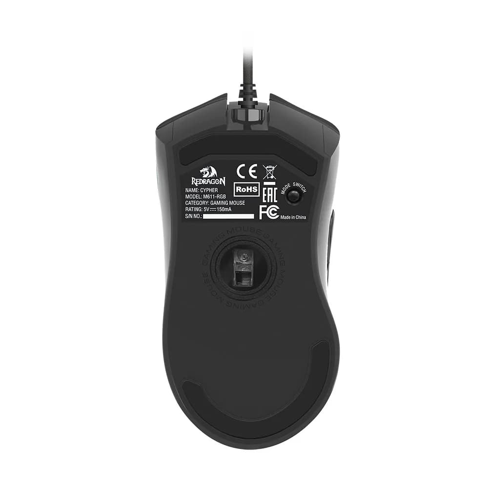 MOUSE GAMER REDRAGON COBRA CYPHER LITE RGB M611-RGB PRETO