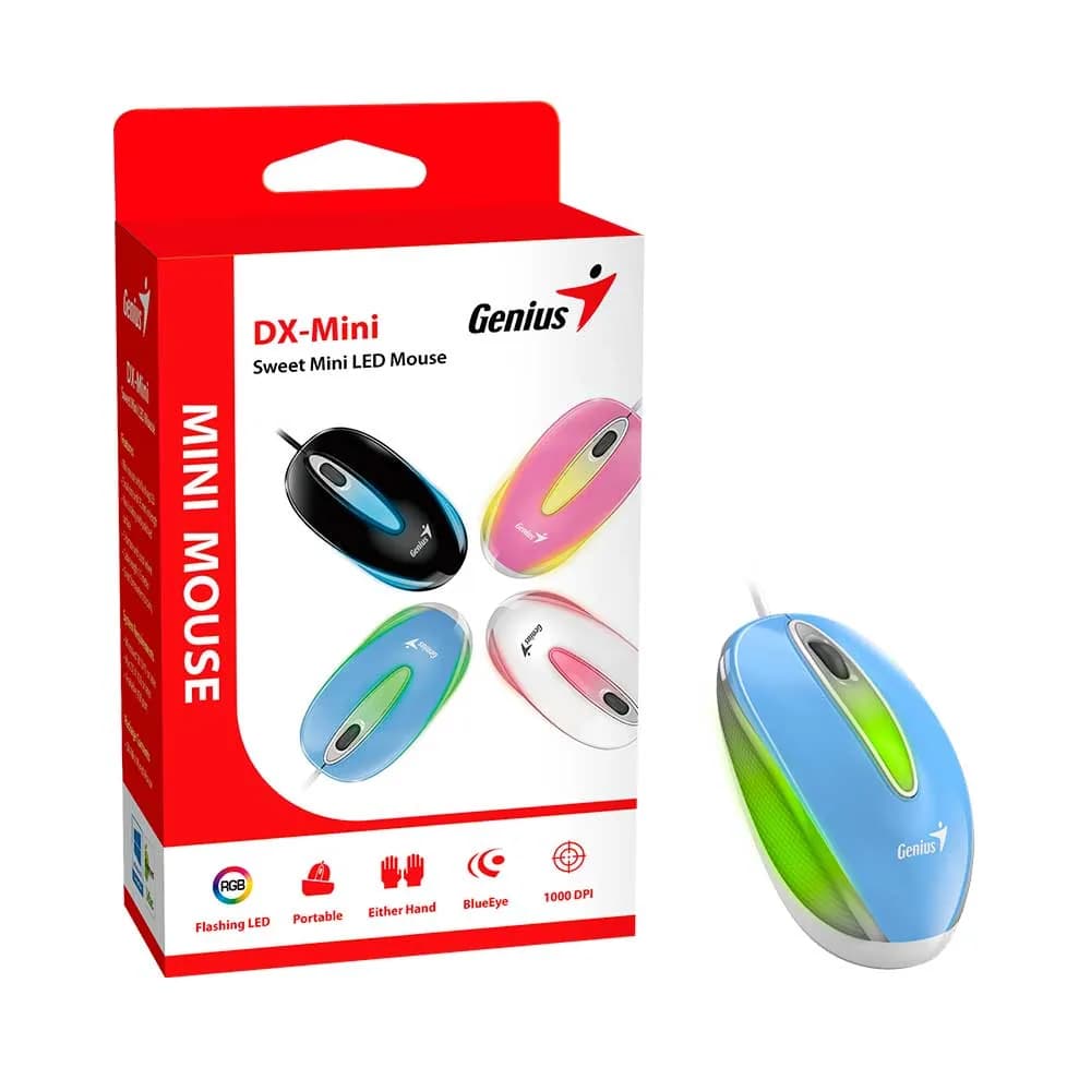 MOUSE GENIUS DX-MINI OPTICO USB AZUL