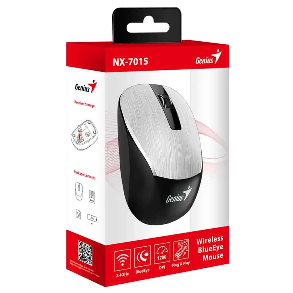 Mouse Genius NX-7015 sem Fio Silver
