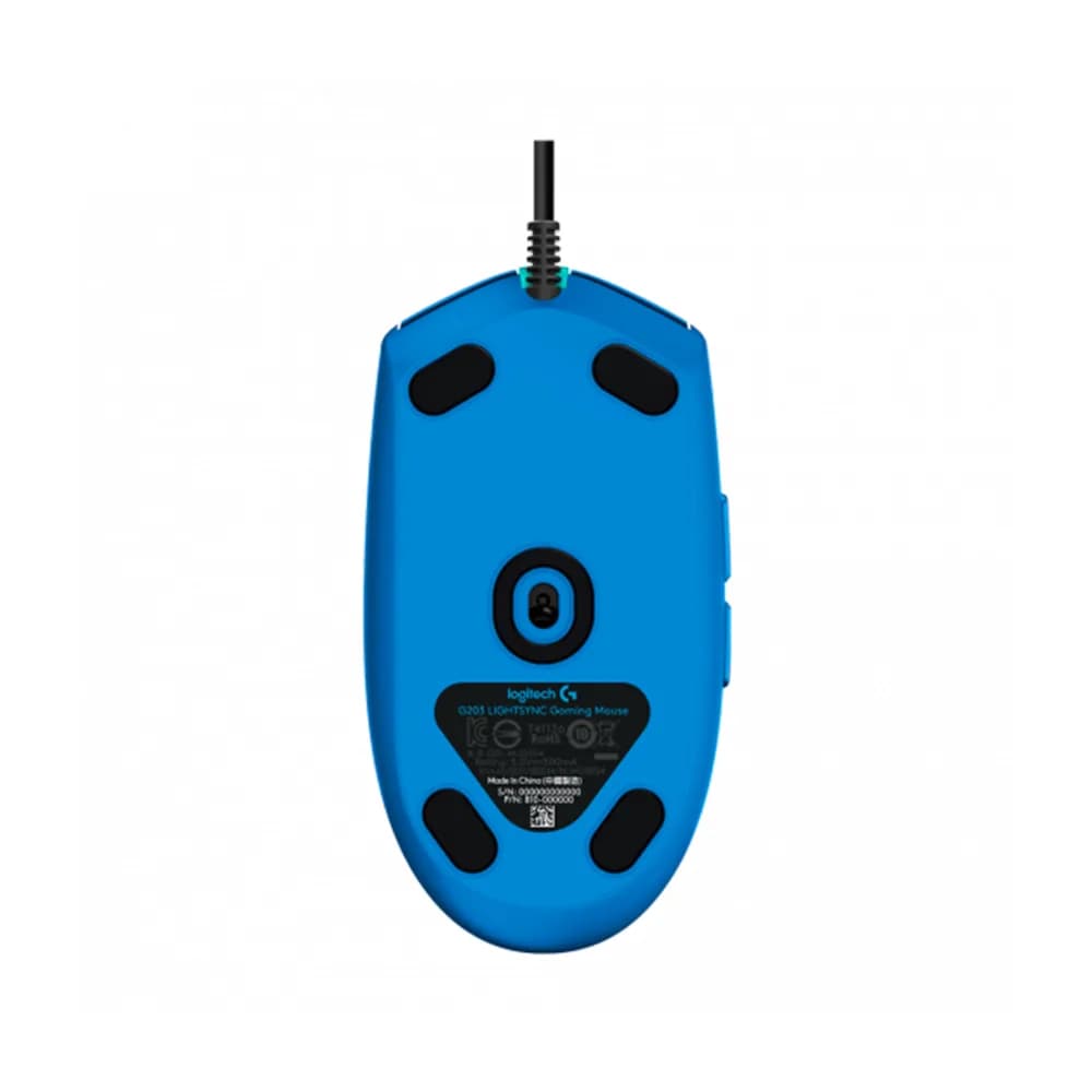 MOUSE LOGITECH GAMER G203 LIGHTSYNC RGB COM FIO BLUE