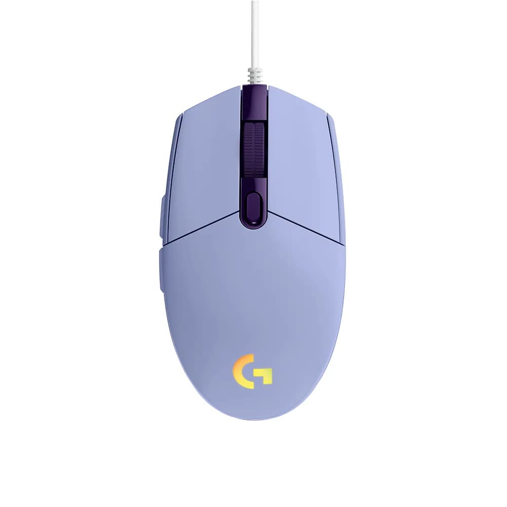 MOUSE LOGITECH GAMER G203 LIGHTSYNC RGB COM FIO LILAS