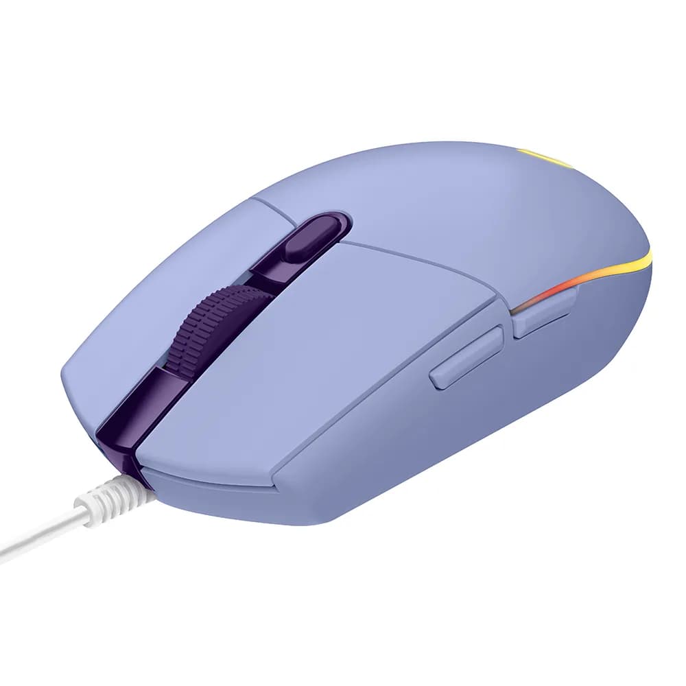 MOUSE LOGITECH GAMER G203 LIGHTSYNC RGB COM FIO LILAS